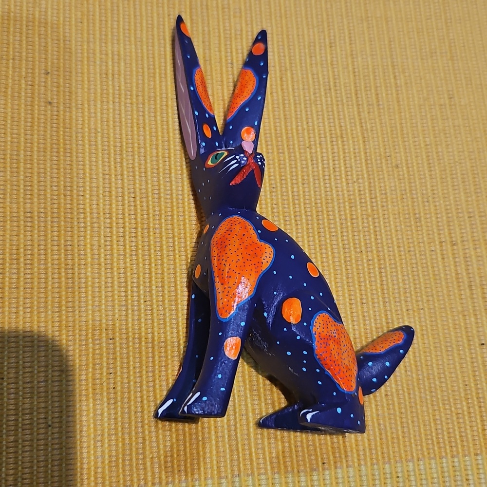 Colorful Alebrije Rabbit Figurine - Picture 3 of 3